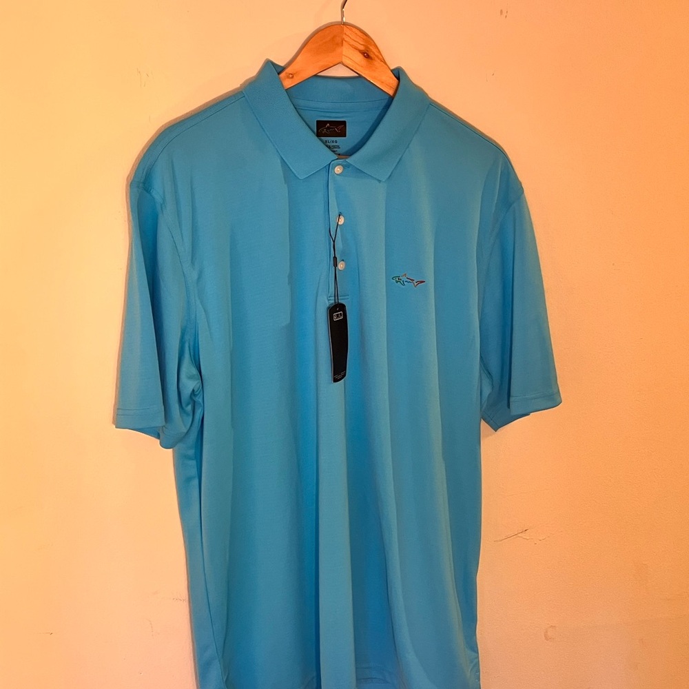 Aqua Blue Polo Shirt by Greg Norman Collection